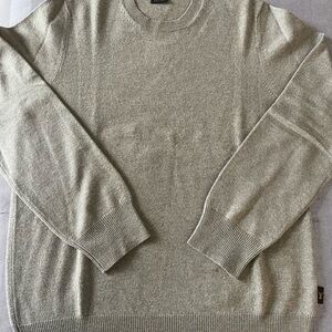 Men's Louis Vuitton 100% Cashmere Light Sage Green / Oatmeal Crewneck Sweater